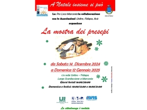 Dal 14 dicembre al 12 gennaio la Pro Loco Marconia presenta “La Mostra dei Presepi”