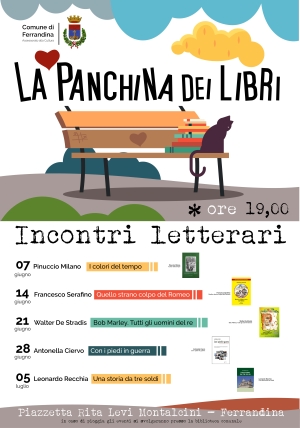 “La panchina dei libri”, a Ferrandina dal 7 giugno al 5 luglio