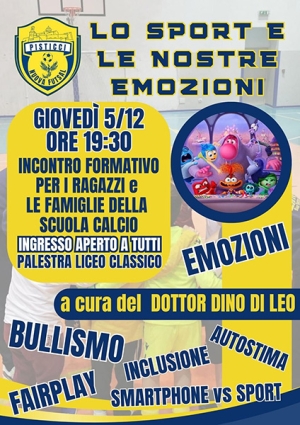 Sport ed emozioni: se ne parlerà in un incontro organizzato dalla Nuova Futsal Pisticci