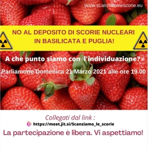 Nucleare, contro le scorie ripartiamo da Scanzano con l’assemblea online degli attivisti