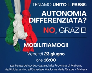 Nuova manifestazione per dire no all’autonomia differenziata