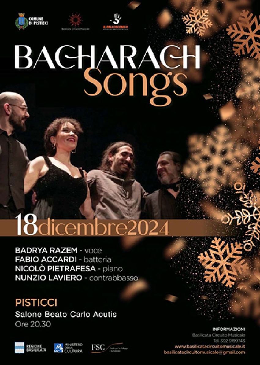 A Pisticci “Bacharach Songs” le melodie di Burt Bacharach