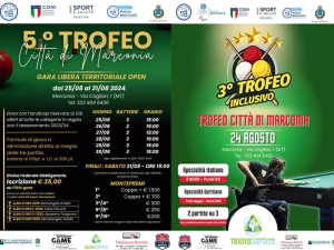 Al via il 3° torneo inclusivo di biliardo e 5° torneo città di Marconia