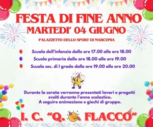 Oggi a Marconia la “Festa di fine anno” dell’I.C. “Quinto Orazio Flacco”