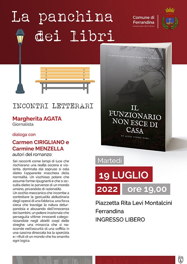 A Ferrandina Cirigliano e Menzella presentano la raccolta noir “Il  funzionario non esce di casa” 