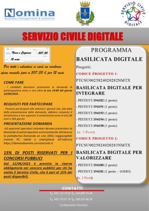 Candidature entro il 26 settembre per partecipare al progetto di servizio civile digitale