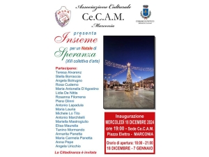 Al Ce.C..A.M. la collettiva d’arte “Insieme per un Natale di Speranza”