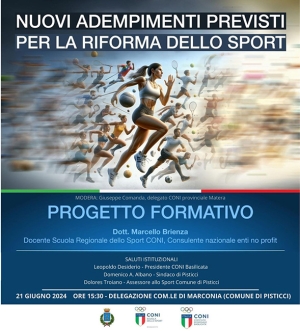 A Marconia incontro formativo sulla riforma dello sport