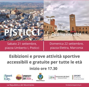 Pisticci aderisce a SportCity Day 2024: due giornate dedicate al benessere e allo sport