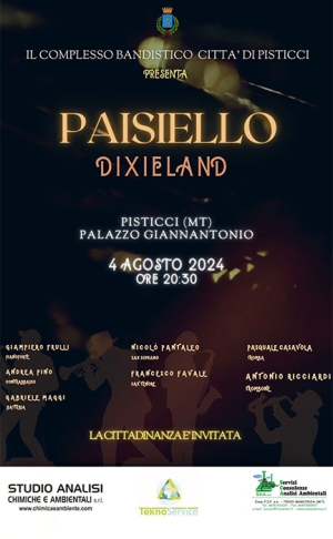 Il complesso bandistico città di Pisticci presenta Paisiello Dixieland