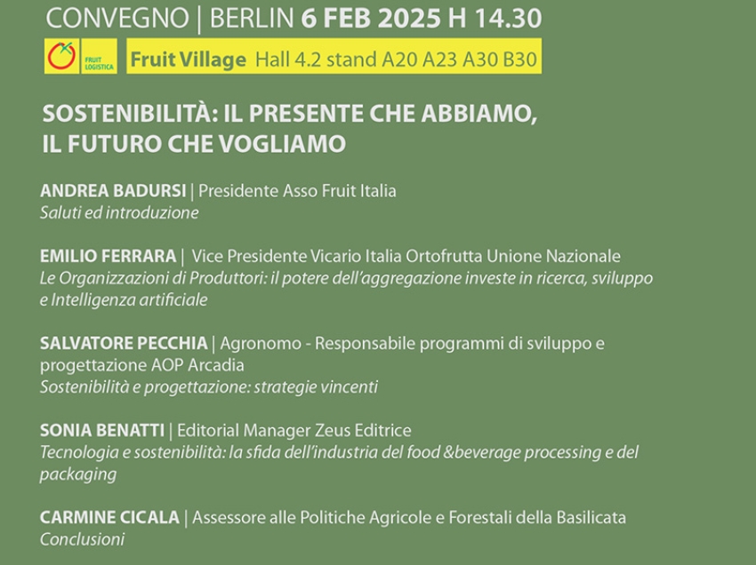 Asso Fruit Italia dal 5 al 7 Febbraio al Fruit Logistica a Berlino