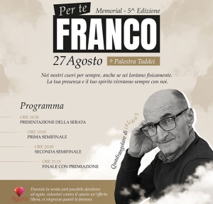 A Marconia la  5°edizione del memorial &quot;Per te Franco&quot; per ricordare Franco Marchitelli