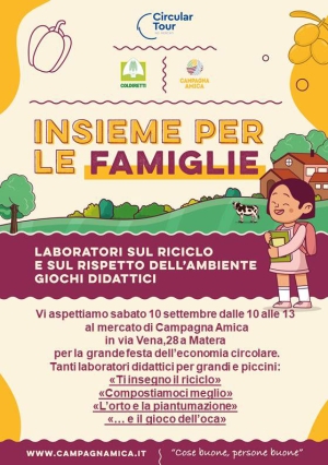 Domani al mercato Coldiretti a Matera la festa dell’economia circolare