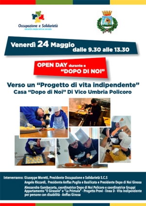 Verso “Un progetto di vita indipendente” Open Day durante e “Dopo di noi”