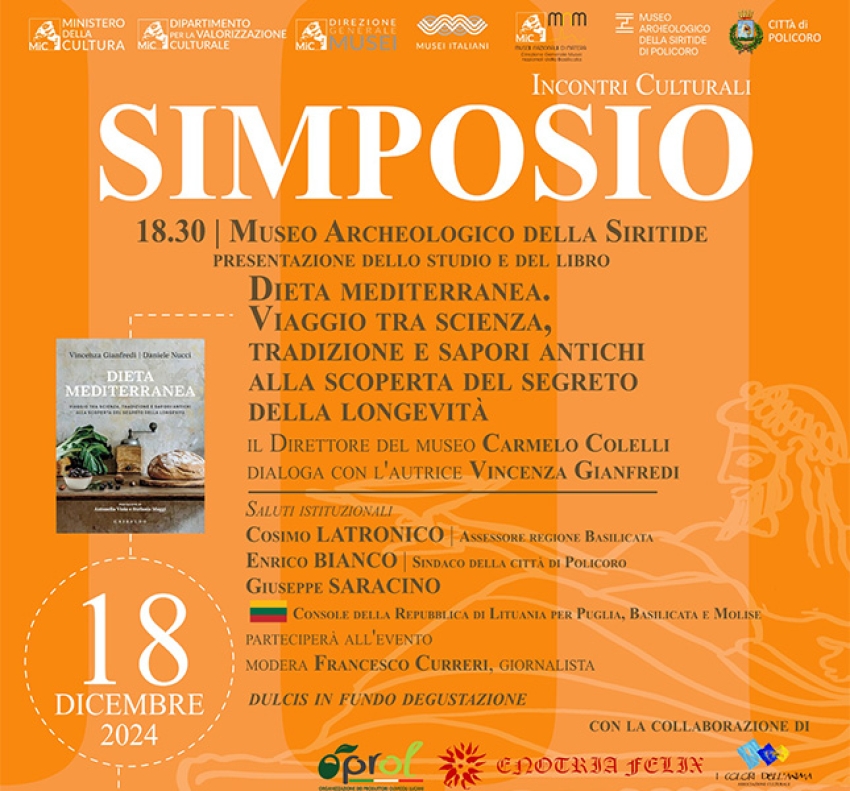 Secondo appuntamento di &quot;Simposio. Incontri Culturali&quot; al Museo Archeologico Nazionale della Siritide