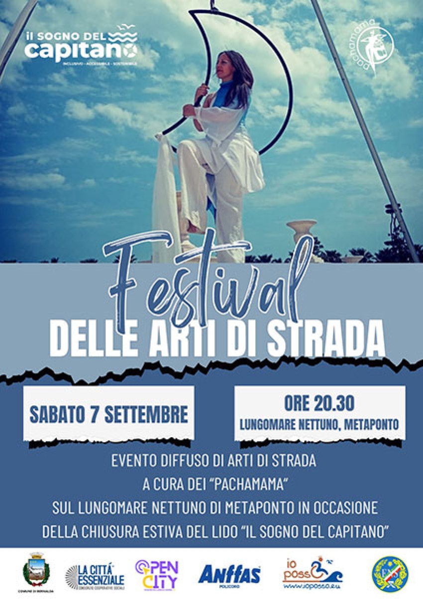 Al lido “Il Sogno del Capitano” il “Festival delle arti di strada”